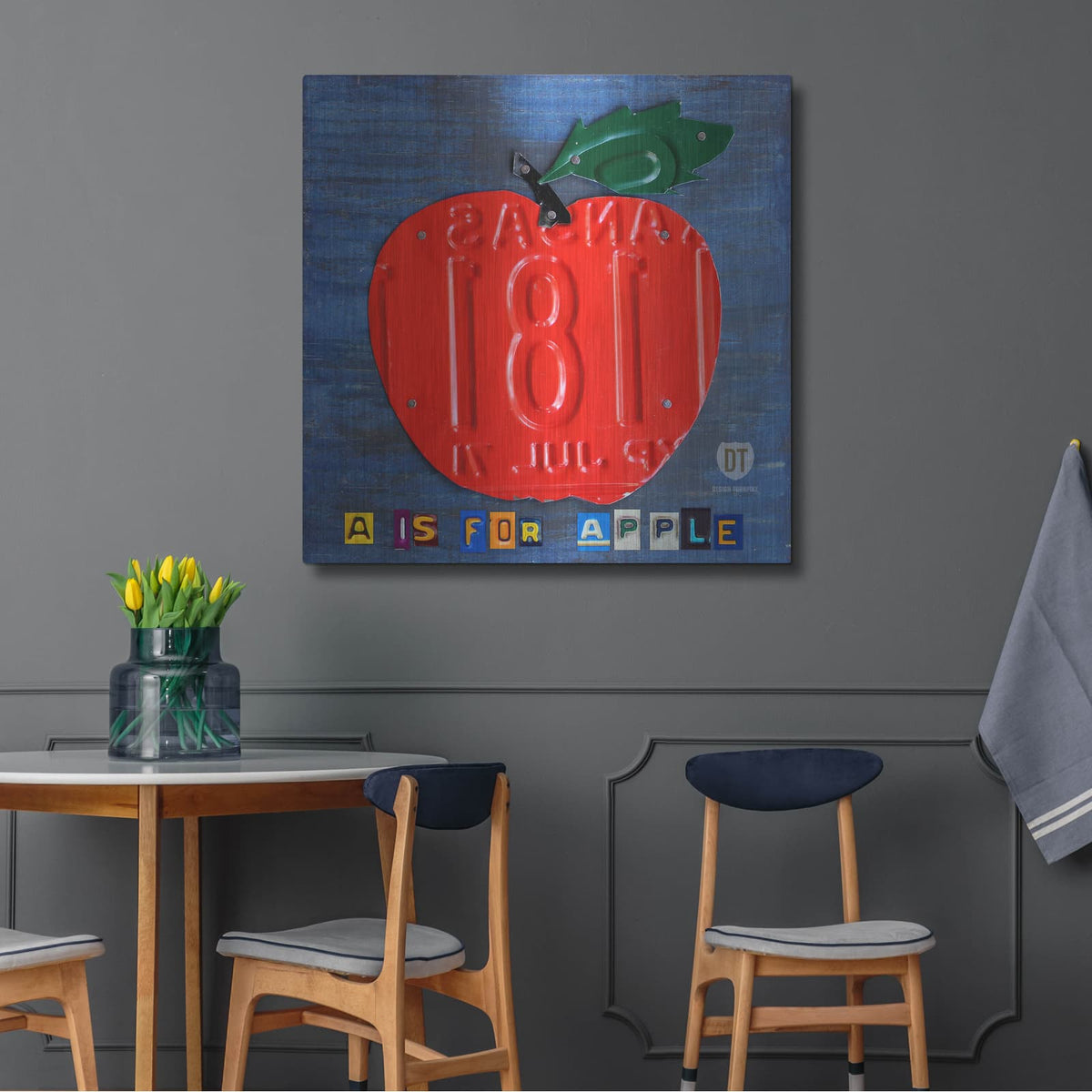 'Apple' by Design Turnpike – Metal Wall Art, 36x36 room view
