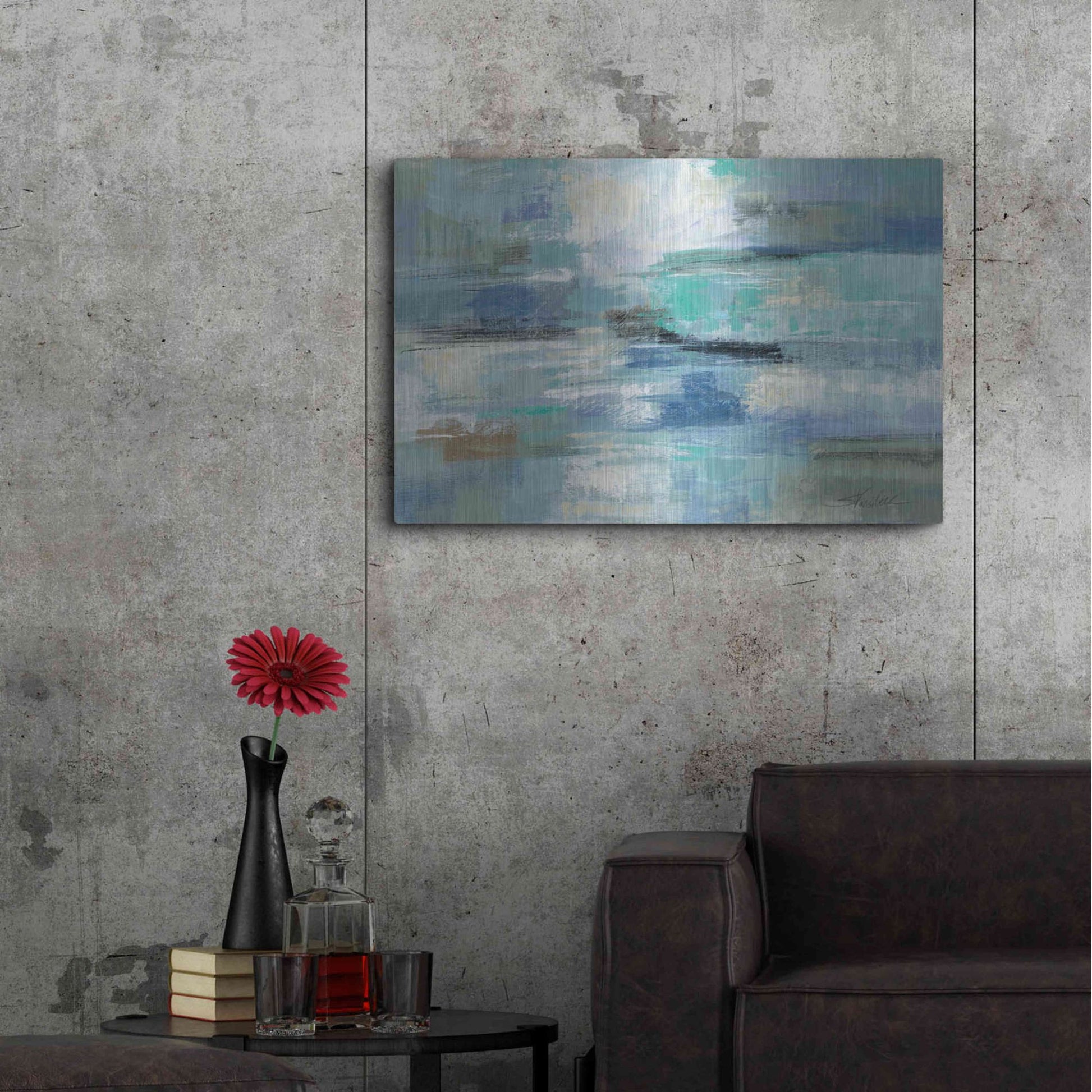 Luxe Metal Art 'Clear Water' by Silvia Vassileva, Metal Wall Art,36x24