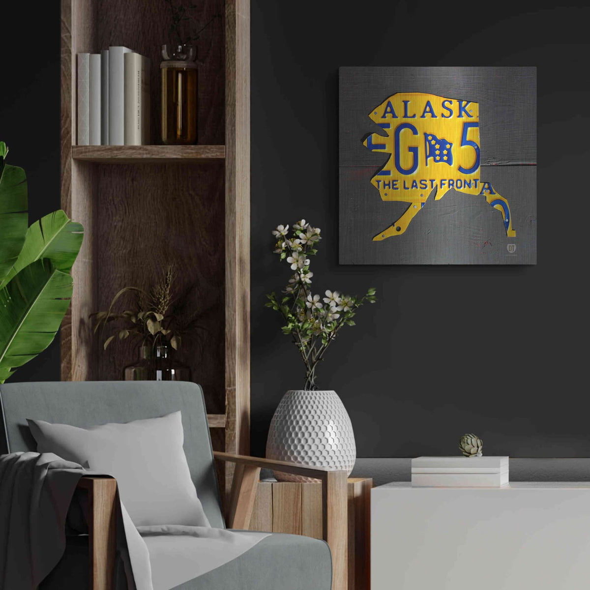 'Alaska' by Design Turnpike – Metal Wall Art, 24x24 room view