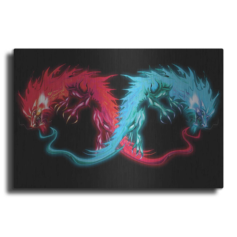 'Double Dragon' by Michael Stewart – Metal Wall Art