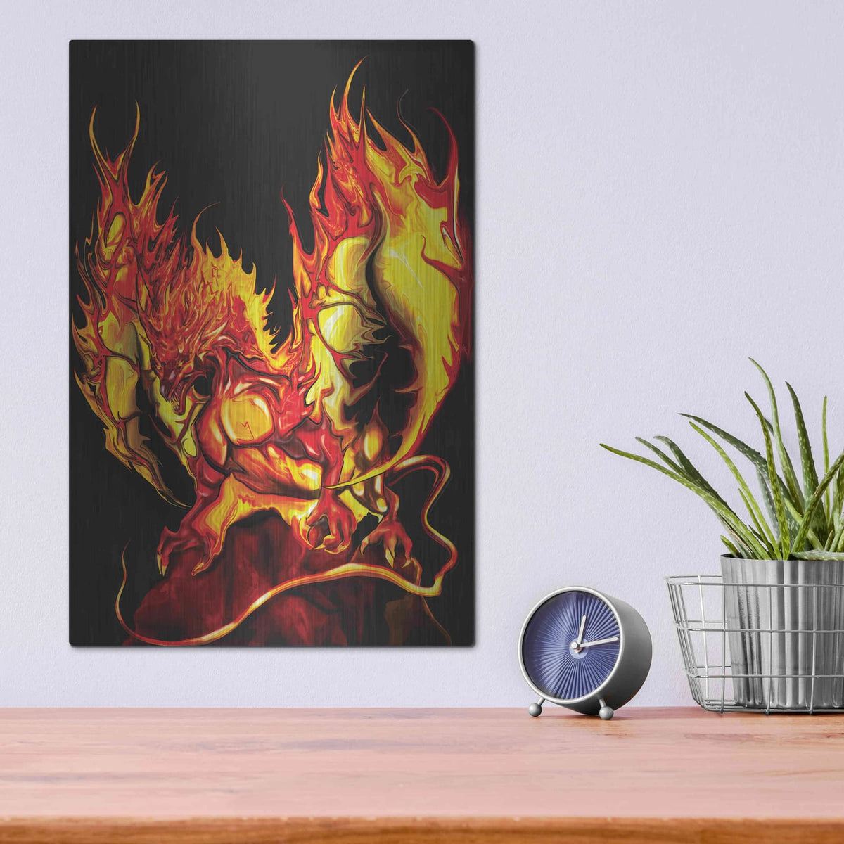 'Dragon Fire' by Michael Stewart – Metal Wall Art, 12x16 room view