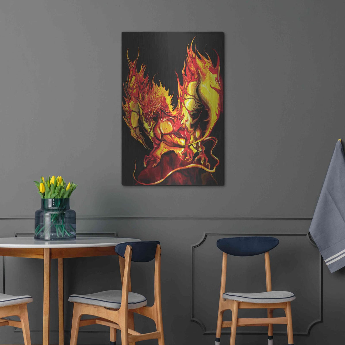 'Dragon Fire' by Michael Stewart – Metal Wall Art, 24x36 room view