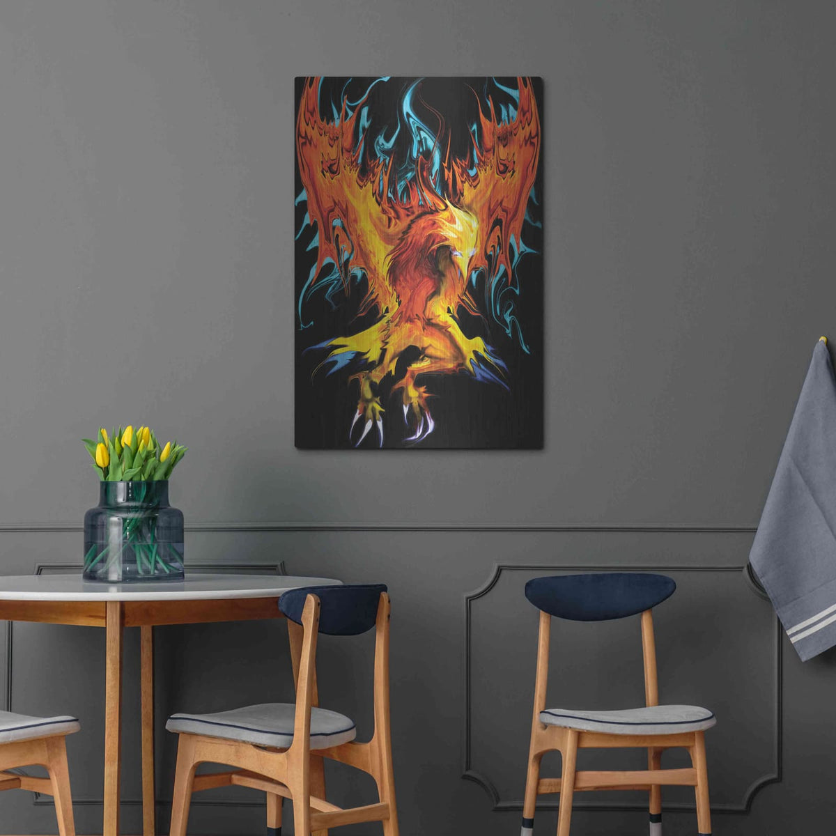 'Fall To Ashes' by Michael Stewart – Metal Wall Art, 24x36 room view