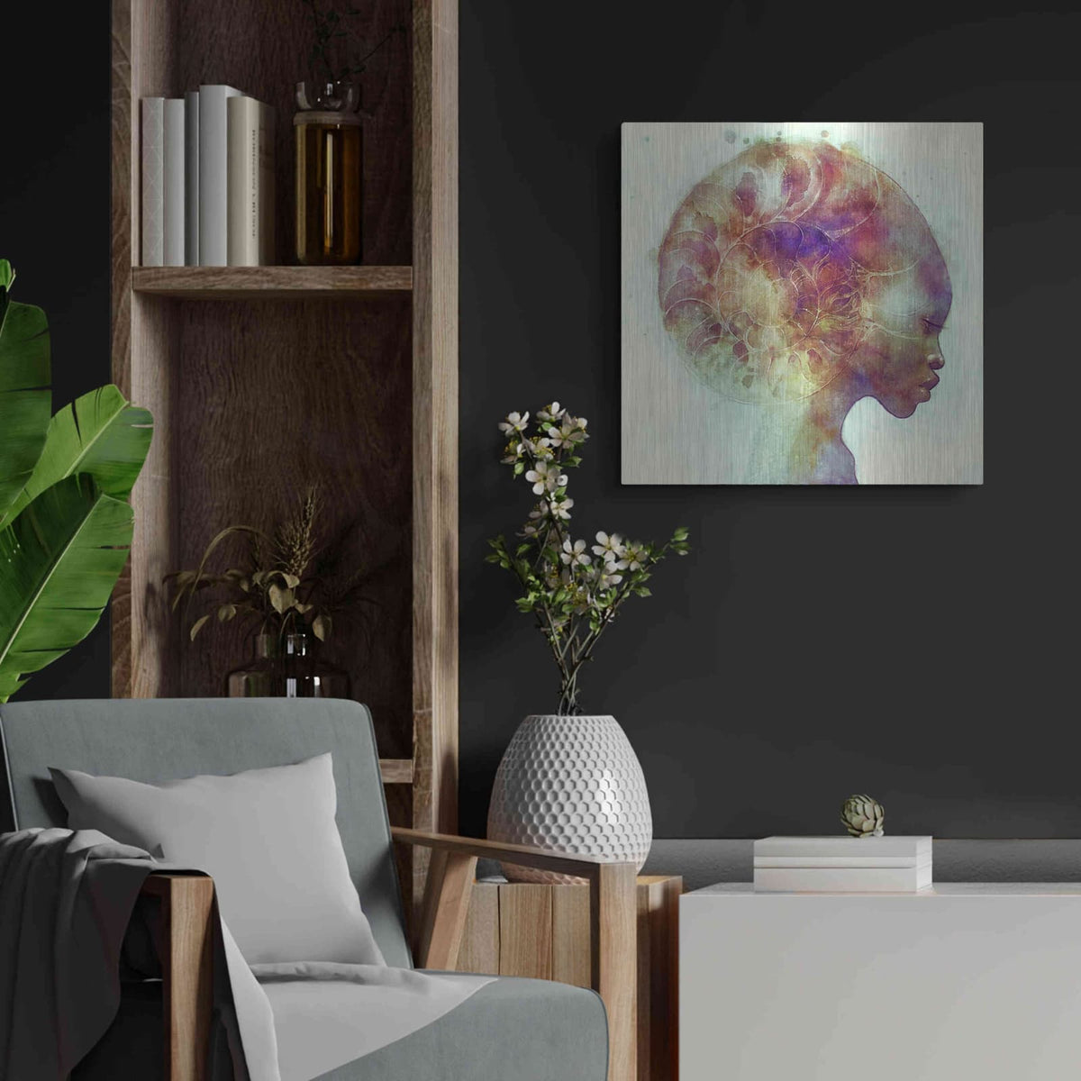 'Ammon' by Anna Dittman – Metal Wall Art, 24x24 room view