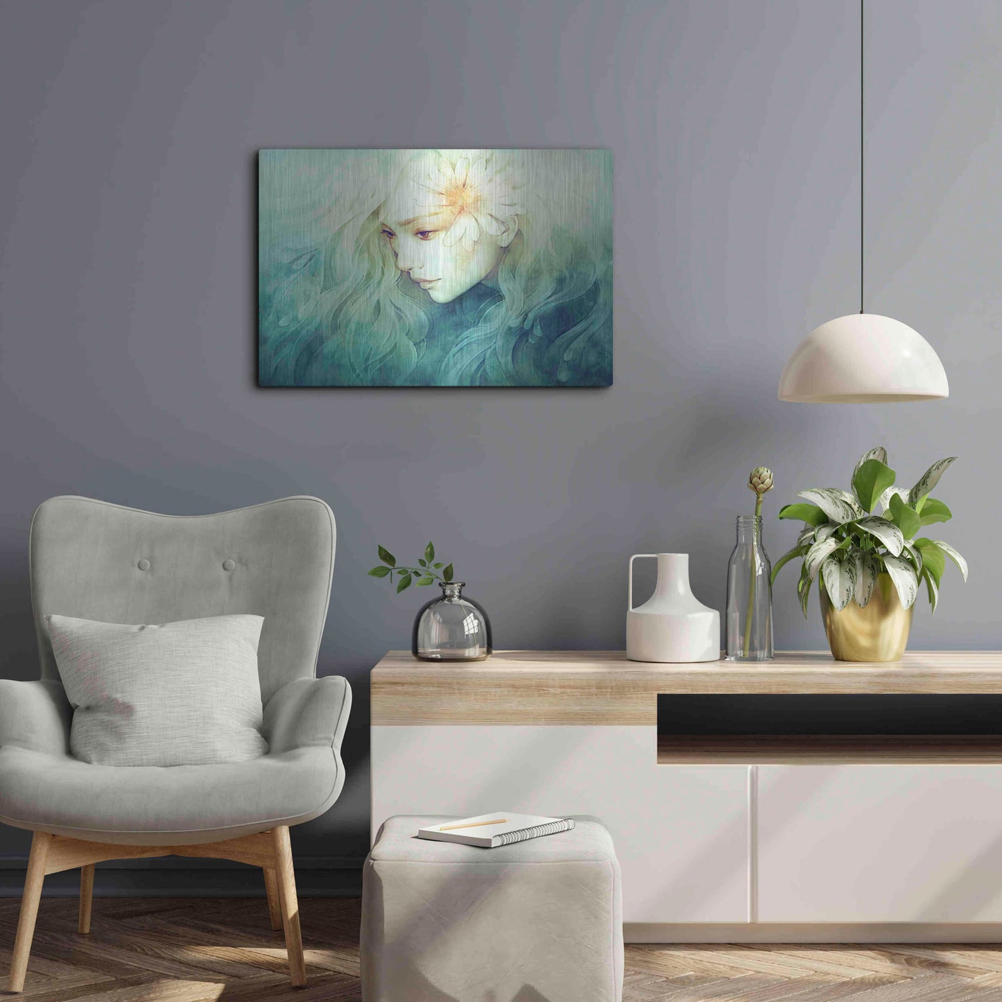 Luxe Metal Art 'April' by Anna Dittman, Metal Wall Art,24x16