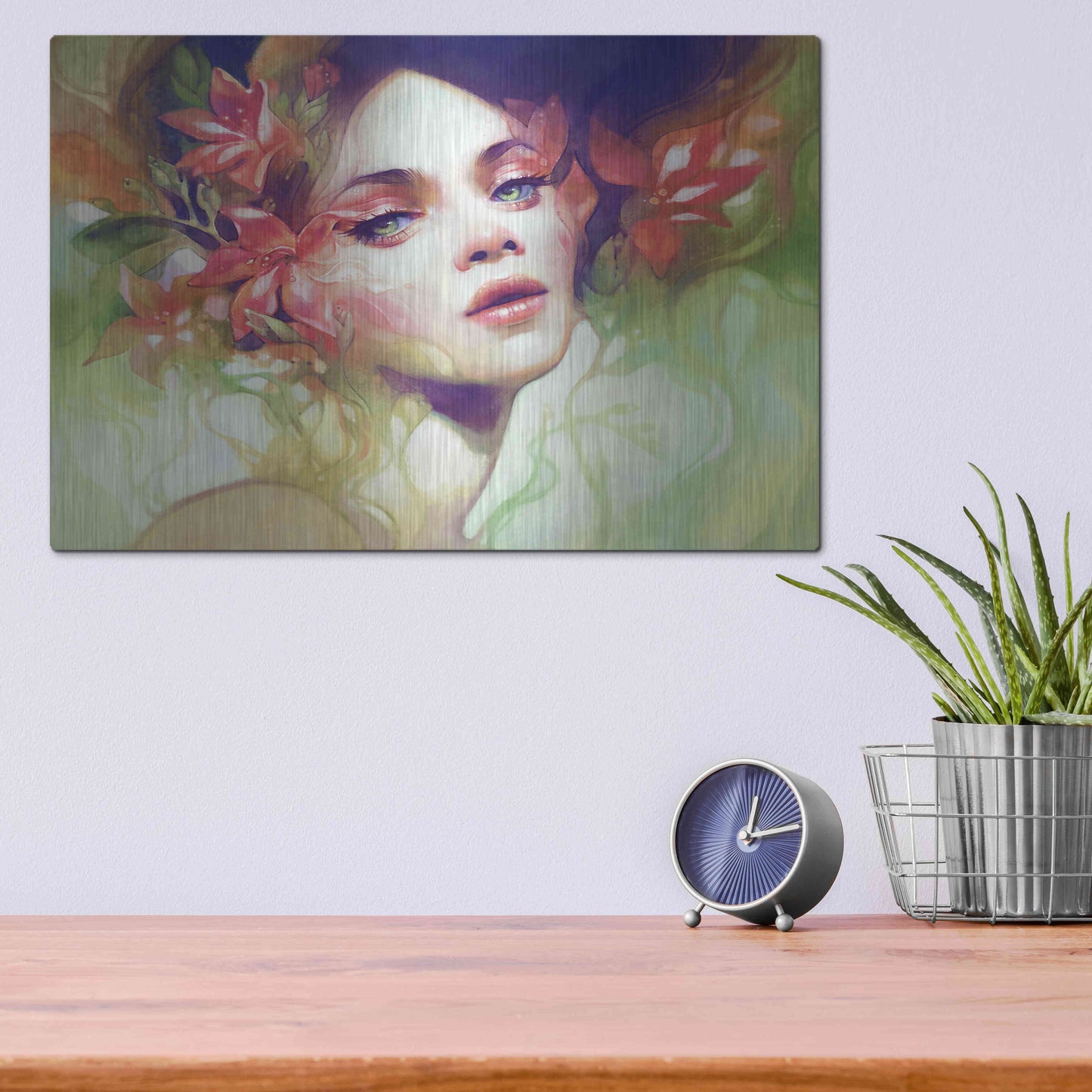 Luxe Metal Art 'August' by Anna Dittman, Metal Wall Art,16x12