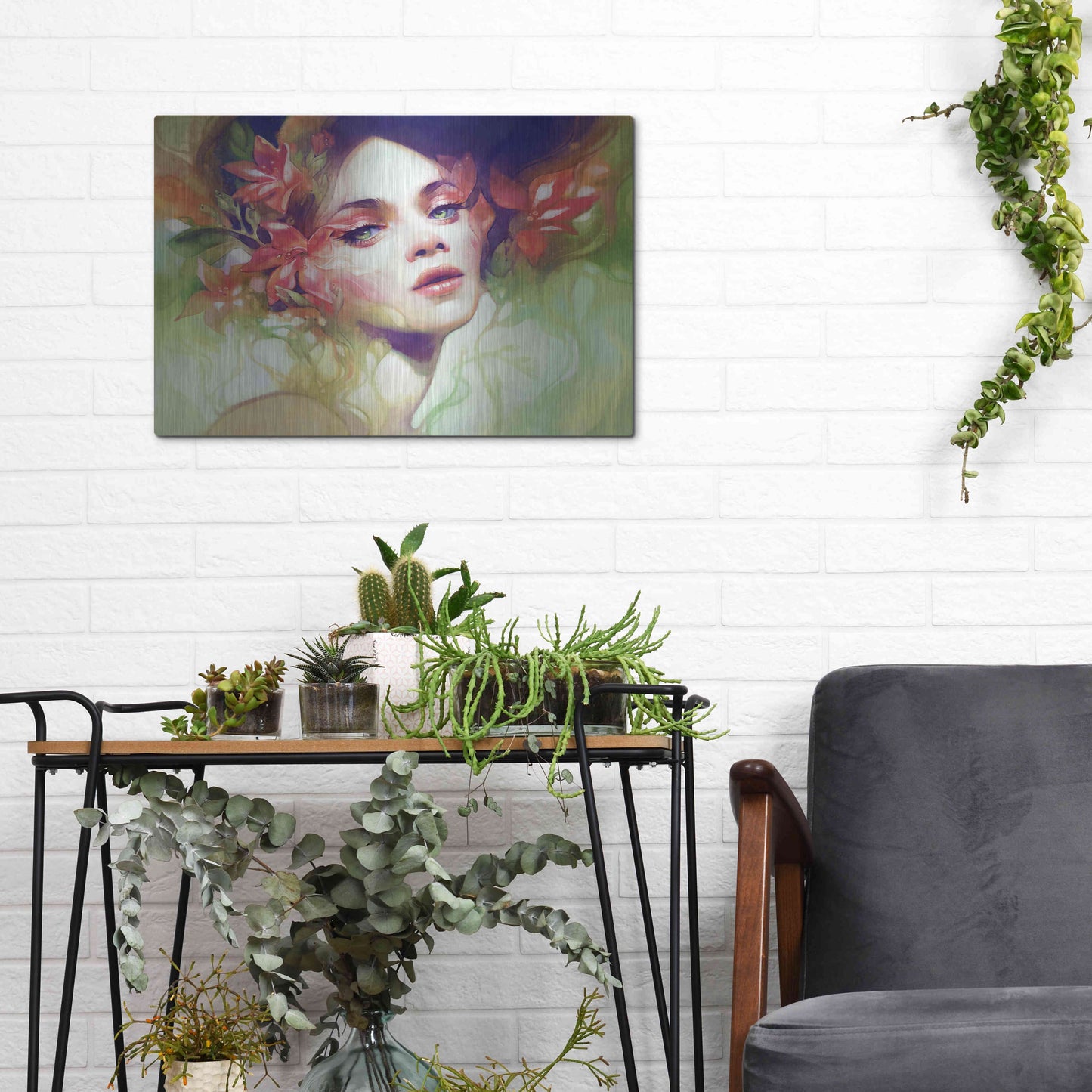 Luxe Metal Art 'August' by Anna Dittman, Metal Wall Art,16x12