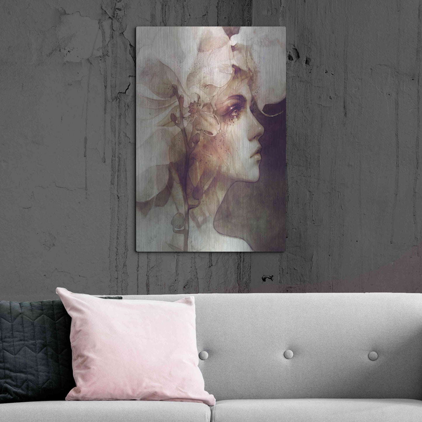 Luxe Metal Art 'Petal' by Anna Dittman, Metal Wall Art,24x36