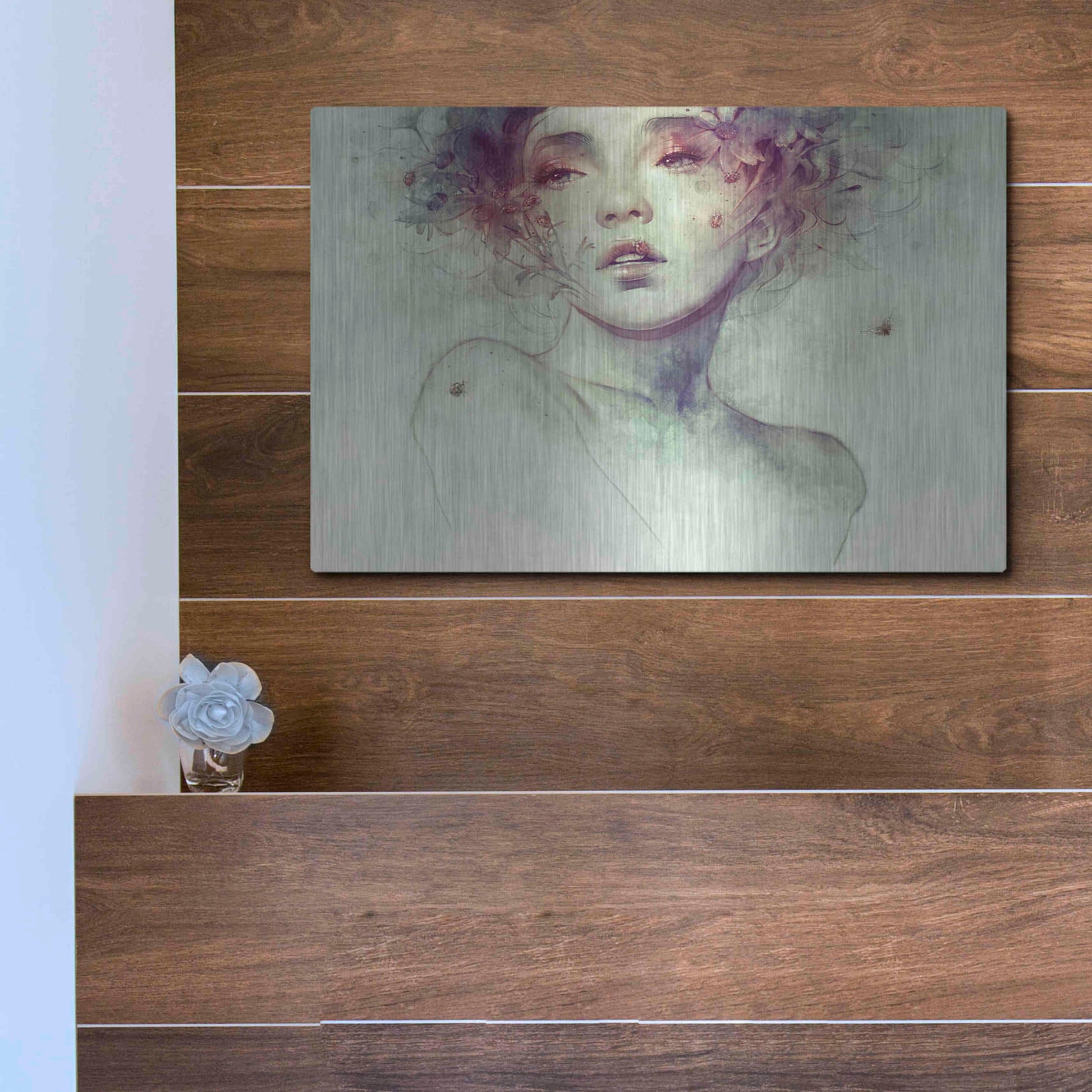 Luxe Metal Art 'Swarm' by Anna Dittman, Metal Wall Art,16x12