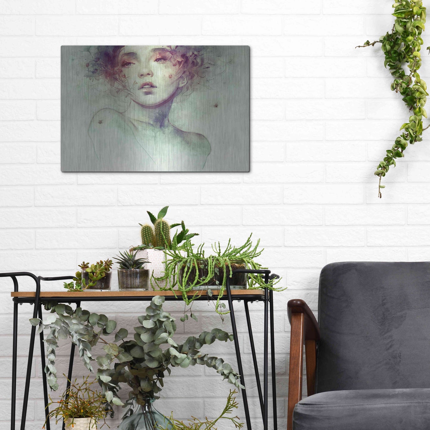 Luxe Metal Art 'Swarm' by Anna Dittman, Metal Wall Art,16x12