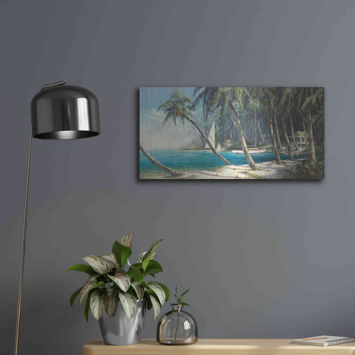 'Bali Cove' by Art Fronckowiak – Metal Wall Art, 24x12 room view