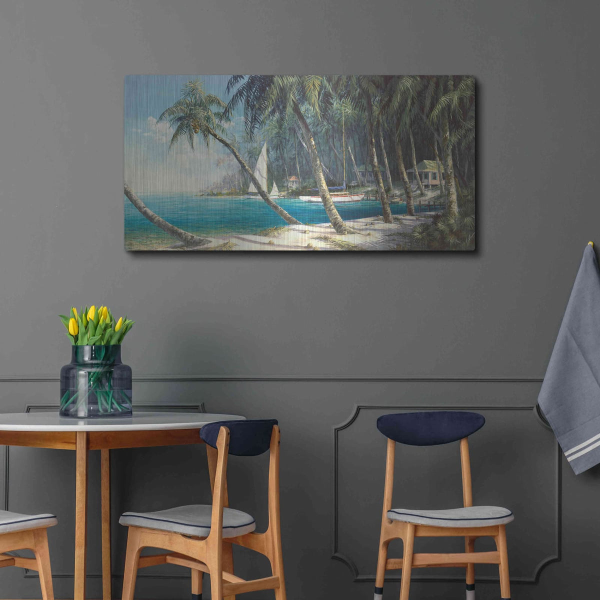 'Bali Cove' by Art Fronckowiak – Metal Wall Art, 48x24 room view