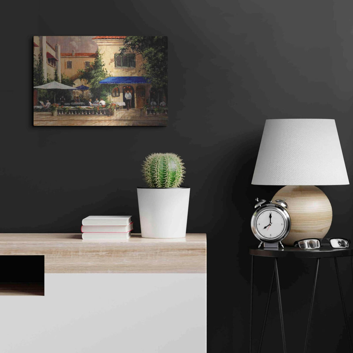 'Café Bar' by Art Fronckowiak – Metal Wall Art, 24x16 room view