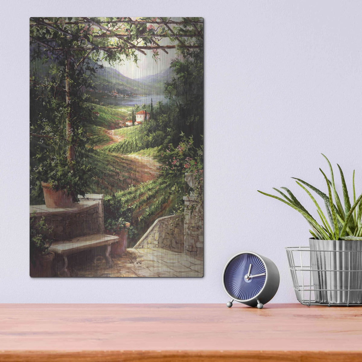 'Chianti Vineyard' by Art Fronckowiak – Metal Wall Art, 12x16 room view