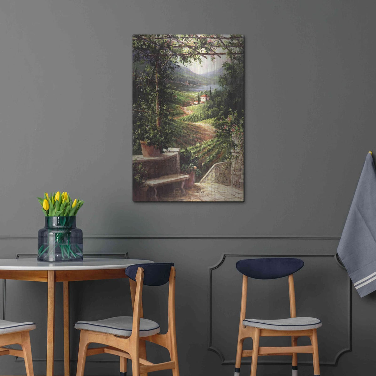 'Chianti Vineyard' by Art Fronckowiak – Metal Wall Art, 24x36 room view