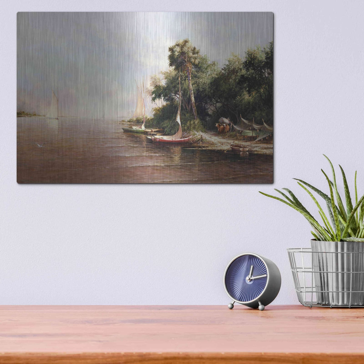 'Fisherman Landing' by Art Fronckowiak – Metal Wall Art, 16x12 room view