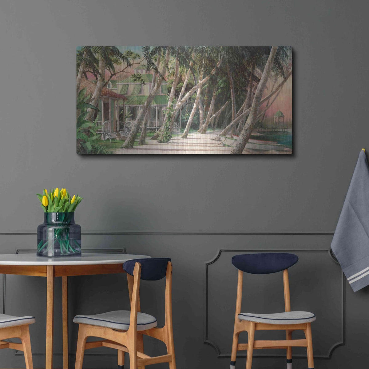 'Island House' by Art Fronckowiak – Metal Wall Art, 48x24 room view