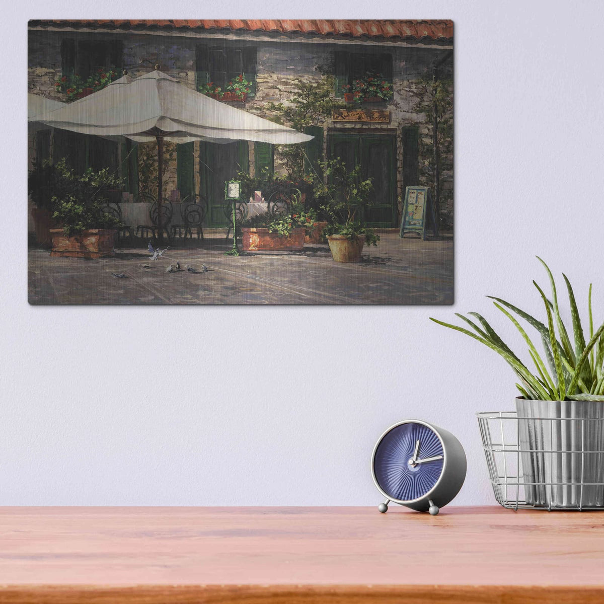 'Ristorante Il Pozzo' by Art Fronckowiak – Metal Wall Art, 16x12 room view
