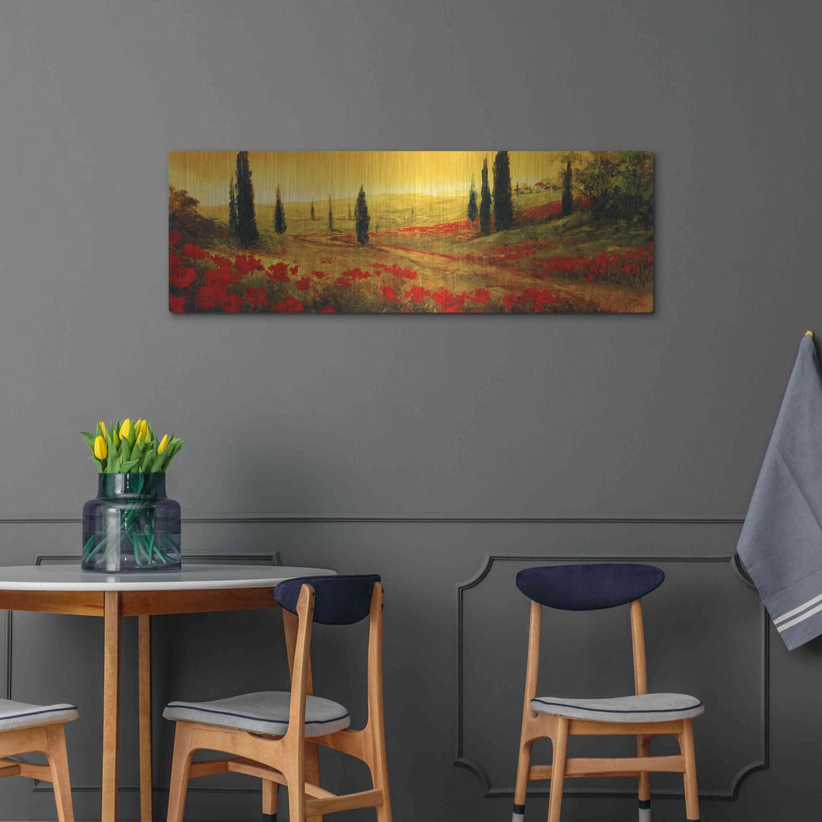 'Toscano Panel I' by Art Fronckowiak – Metal Wall Art, 48x16 room view