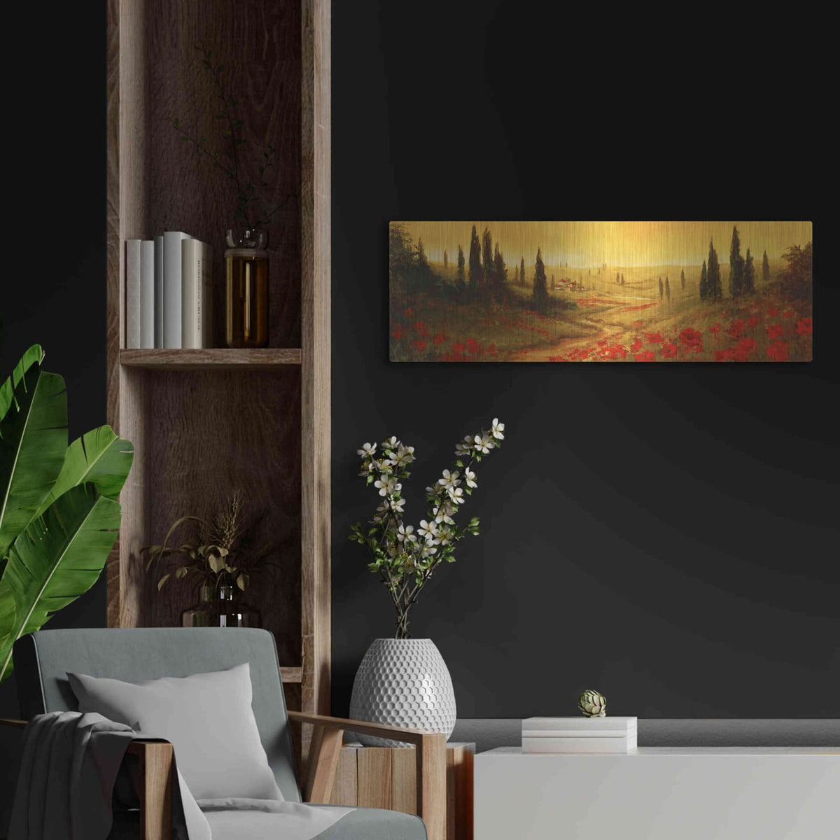'Toscano Panel II' by Art Fronckowiak – Metal Wall Art, 36x12 room view