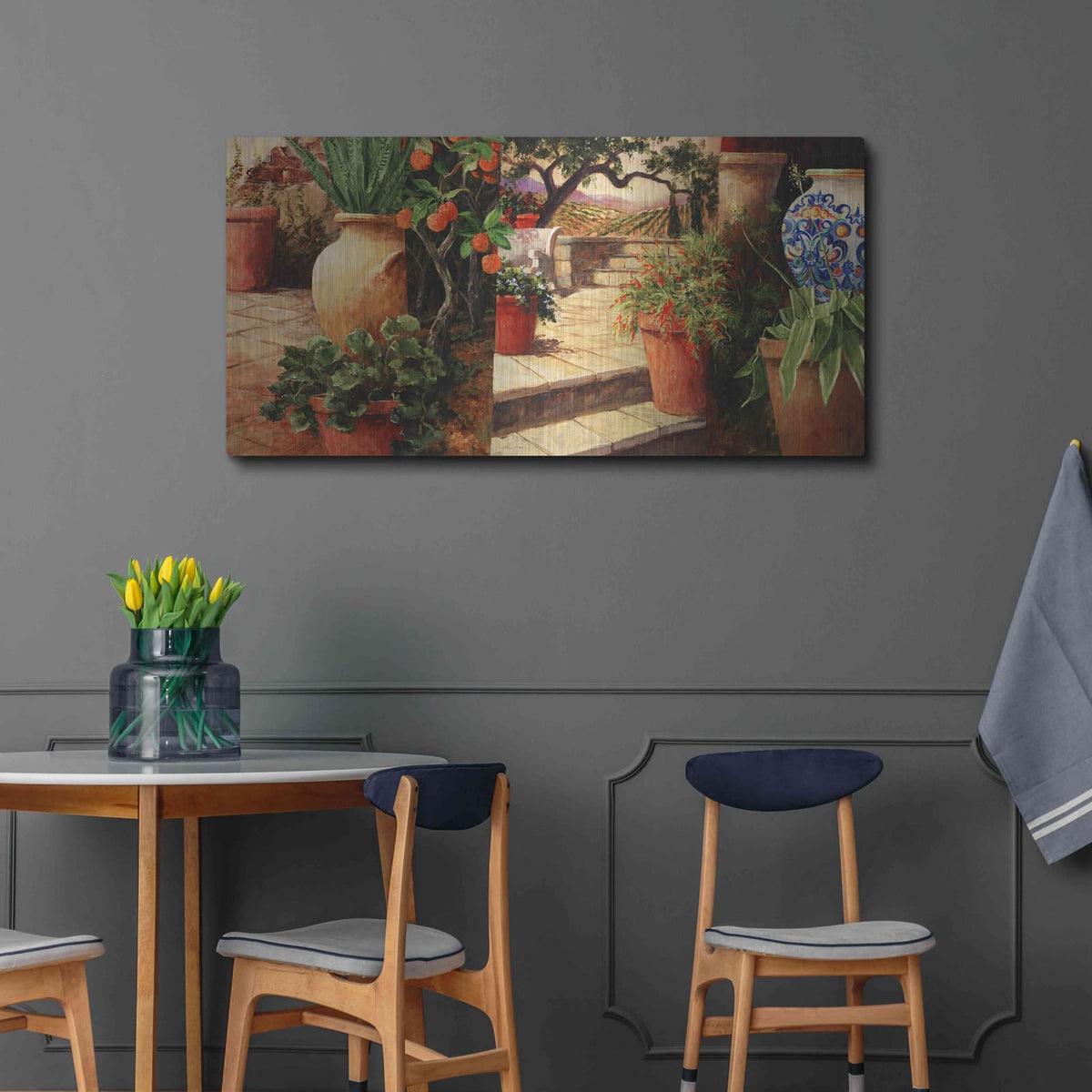 'Turo Tuscan Orange' by Art Fronckowiak – Metal Wall Art, 48x24 room view