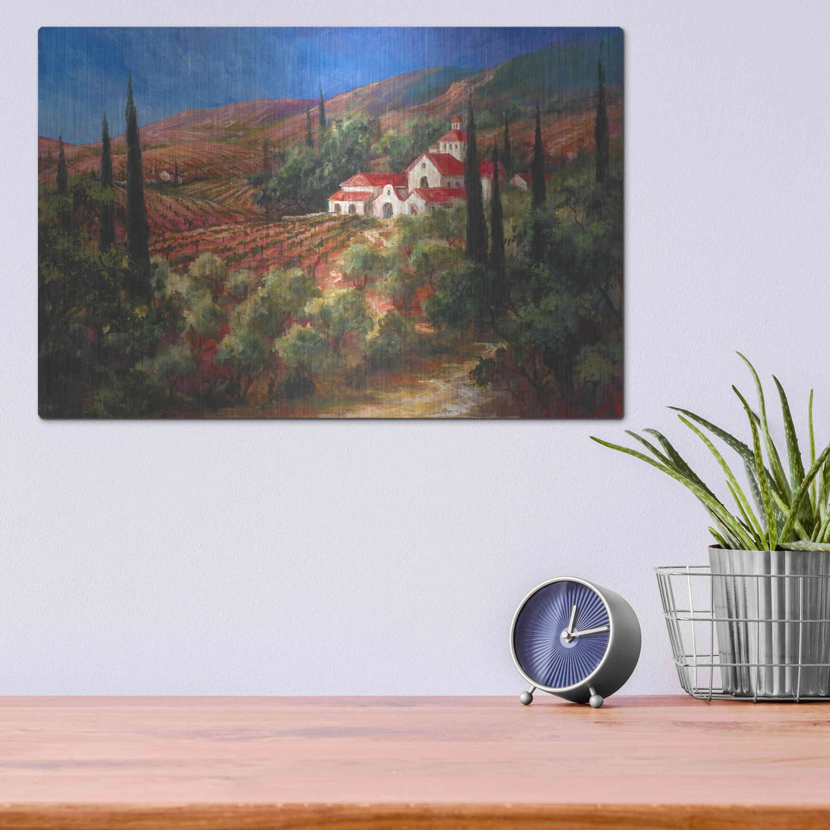 'Tuscan Monastery' by Art Fronckowiak – Metal Wall Art, 16x12 room view