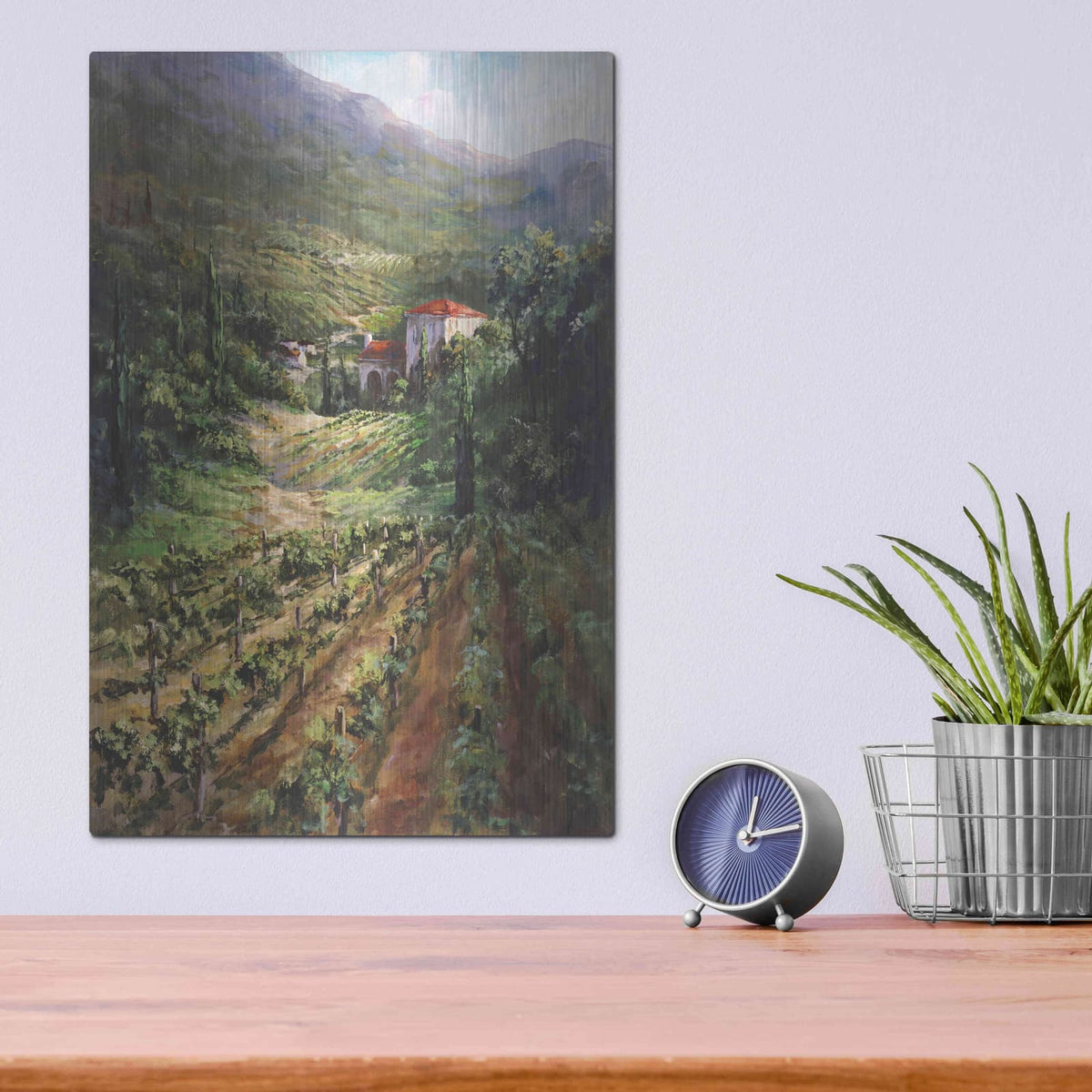 'Tuscany Vineyard' by Art Fronckowiak – Metal Wall Art, 12x16 room view