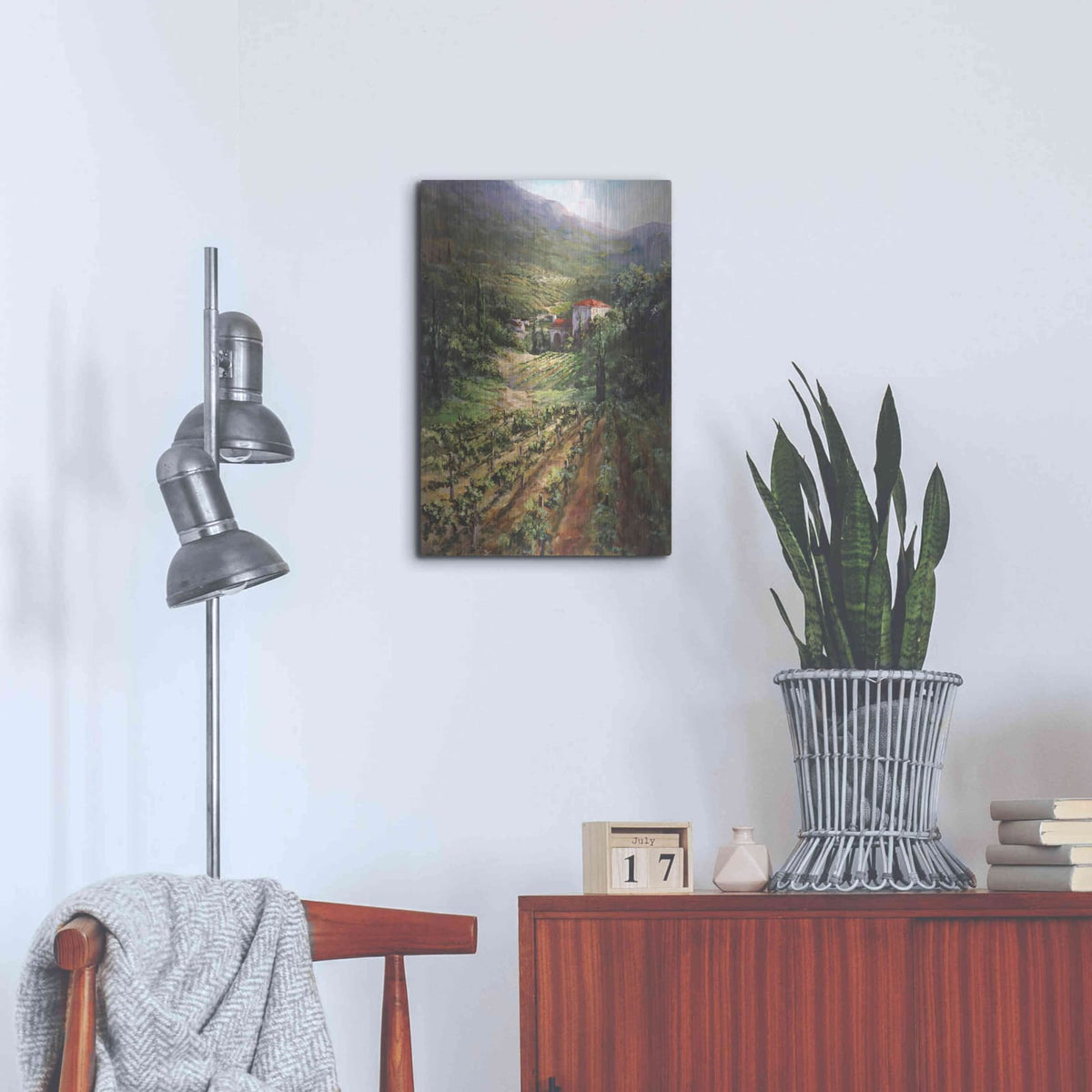 'Tuscany Vineyard' by Art Fronckowiak – Metal Wall Art, 16x24 room view