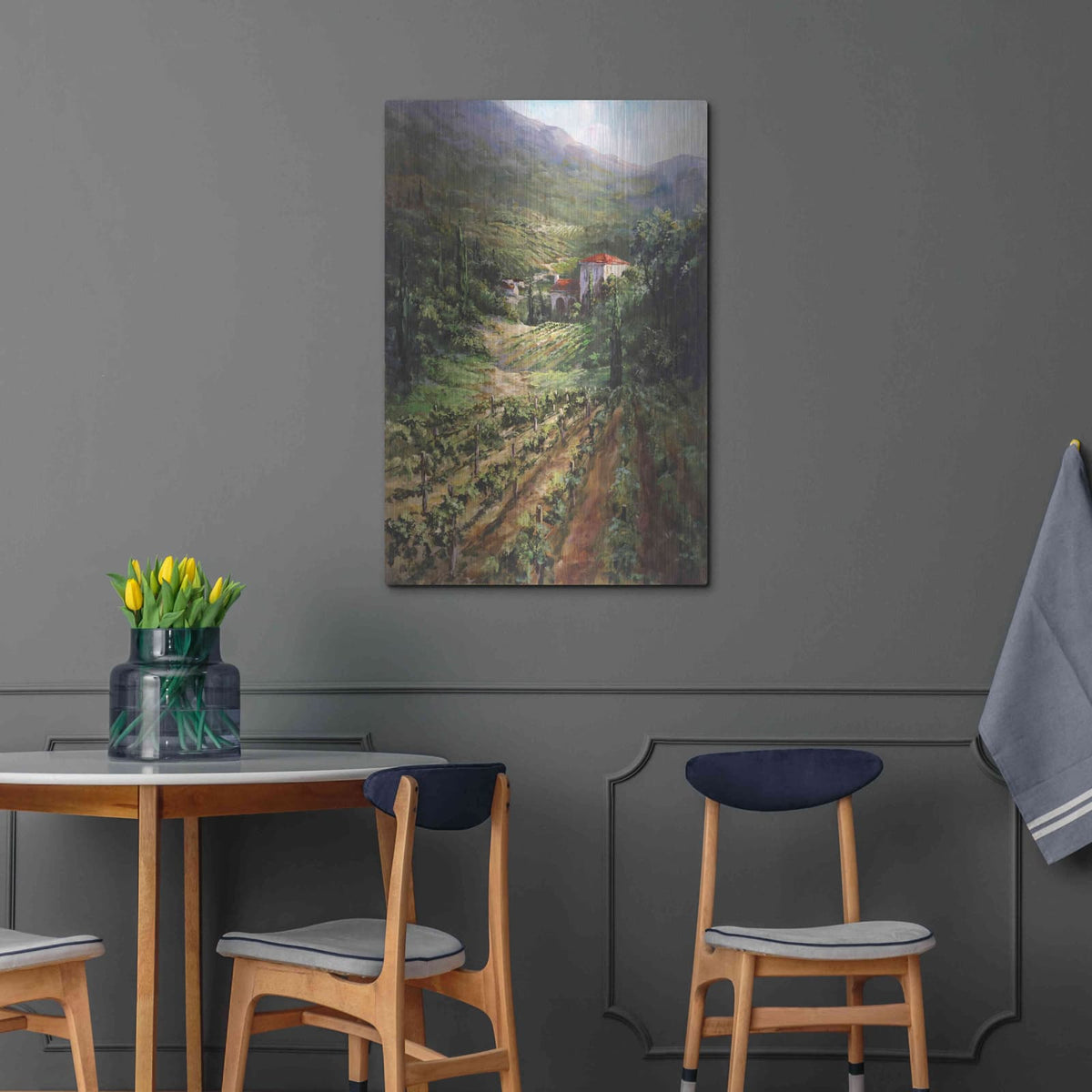 'Tuscany Vineyard' by Art Fronckowiak – Metal Wall Art, 24x36 room view