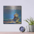'Blue Bay' by Beth Forst – Metal Wall Art, 12x12 room view