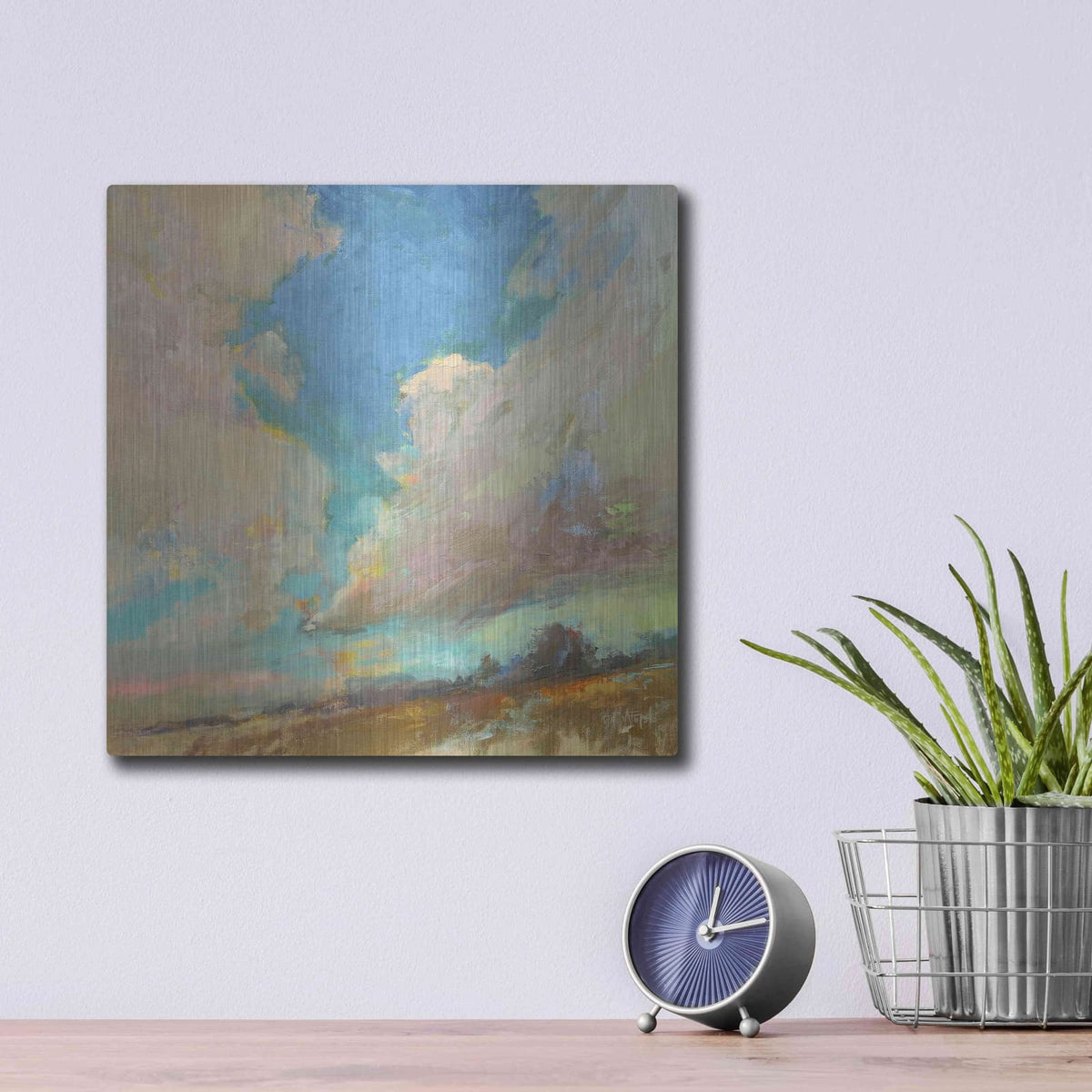 'Clouds Got in My Way' by Beth Forst – Metal Wall Art, 12x12 room view
