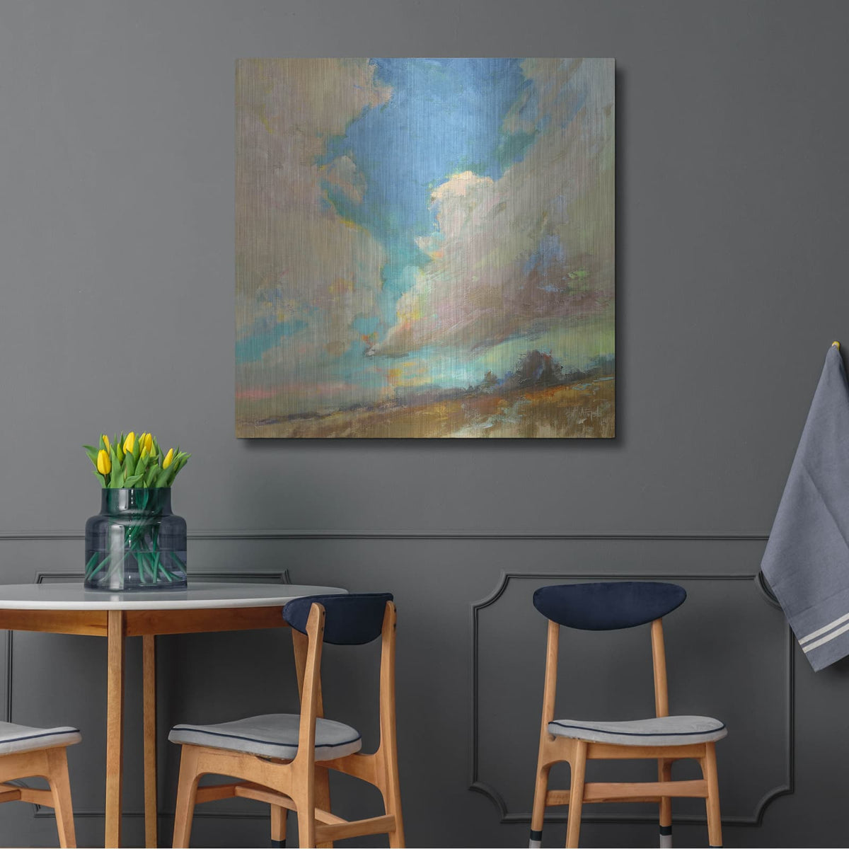 'Clouds Got in My Way' by Beth Forst – Metal Wall Art, 36x36 room view