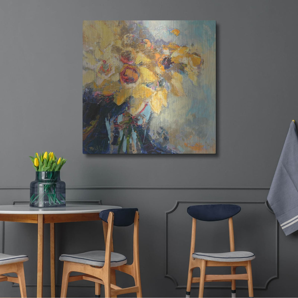 'Daffy Do' by Beth Forst – Metal Wall Art, 36x36 room view