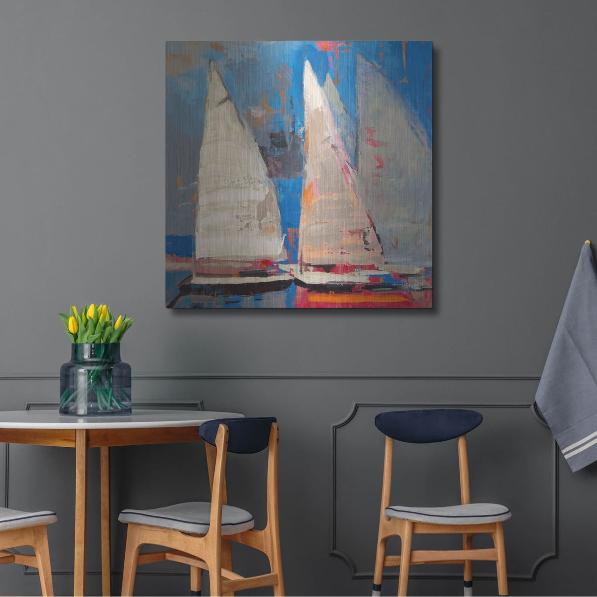 'Ghost Sailing' by Beth Forst – Metal Wall Art, 36x36 room view