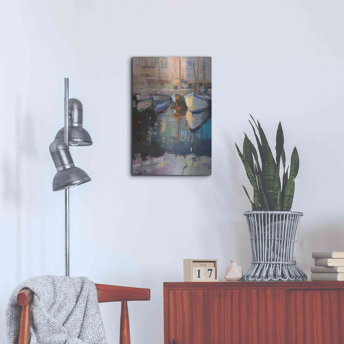 'Valencia Boats' by Beth Forst – Metal Wall Art, 16x24 room view