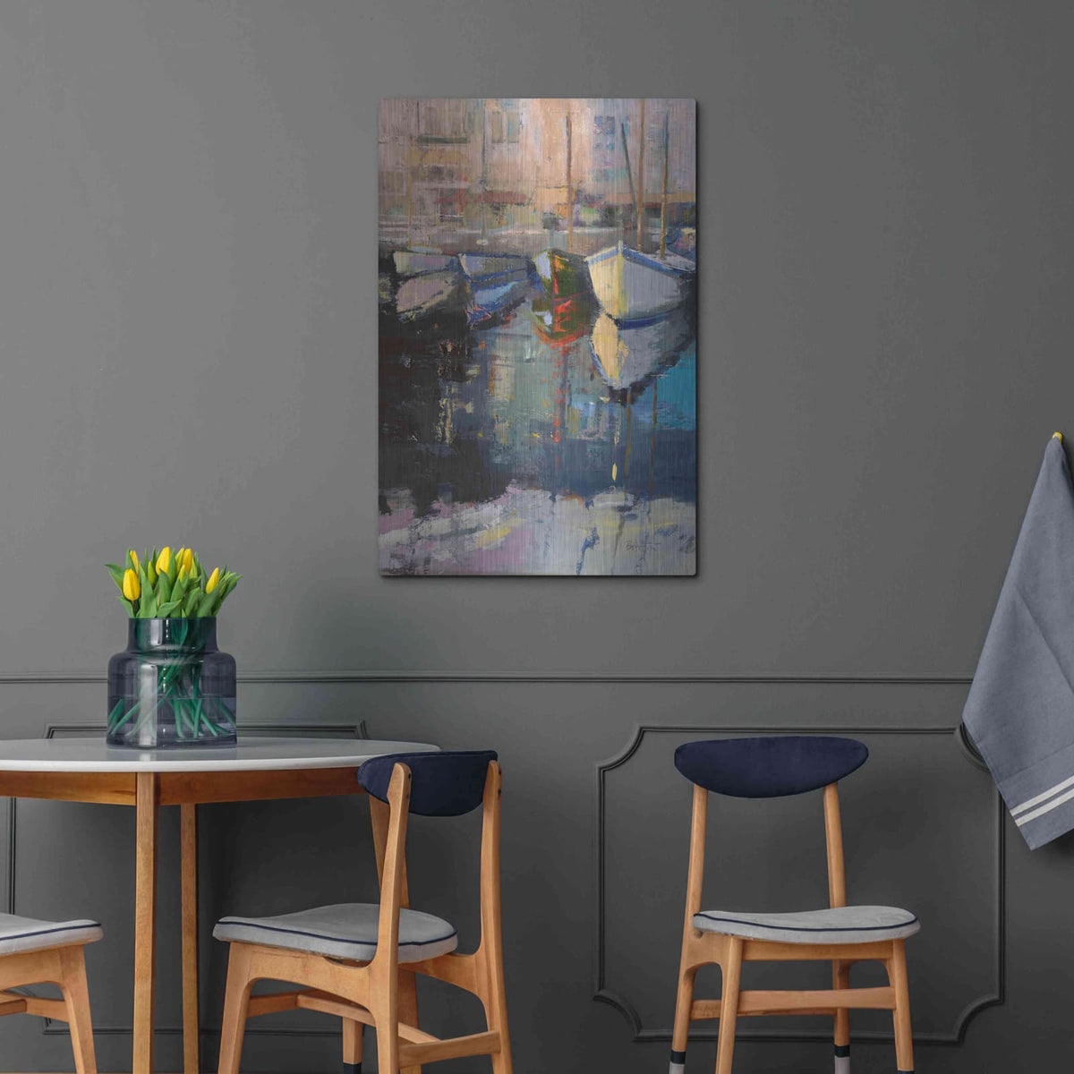 'Valencia Boats' by Beth Forst – Metal Wall Art, 24x36 room view