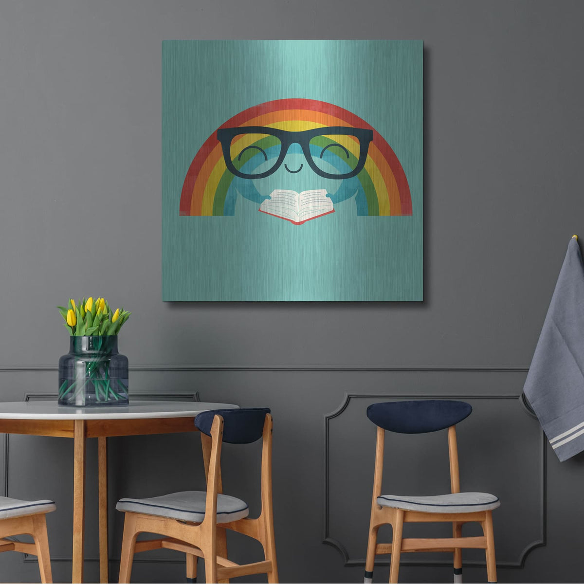 'Brainbow' by Jay Fleck – Metal Wall Art, 36x36 room view