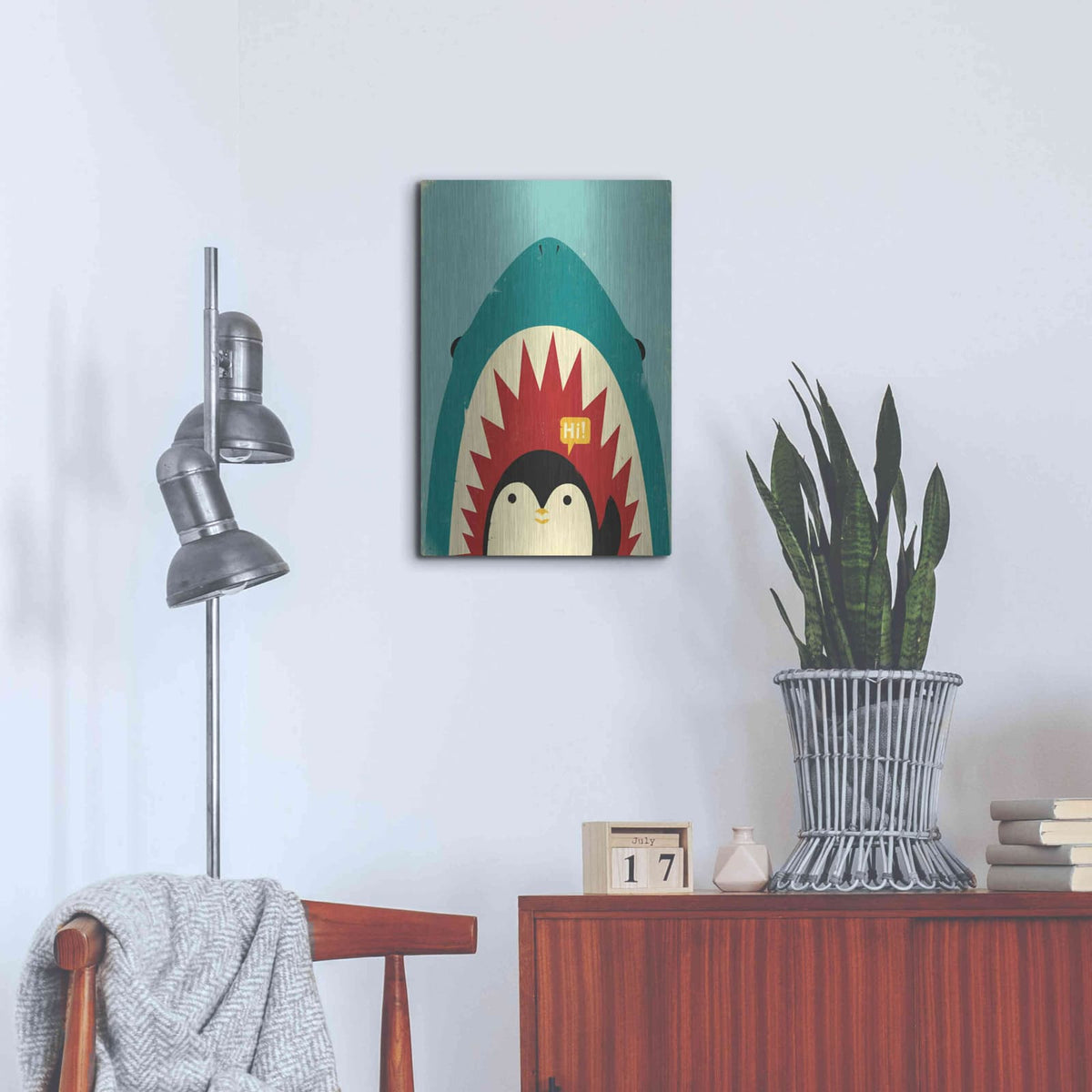 'Hi!' by Jay Fleck – Metal Wall Art, 16x24 room view