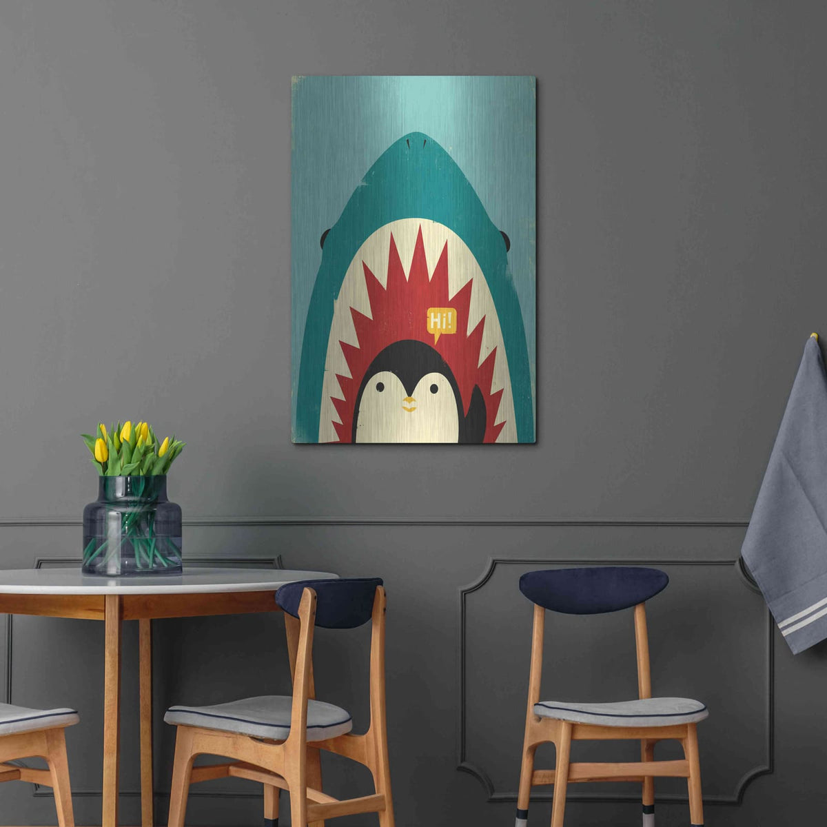 'Hi!' by Jay Fleck – Metal Wall Art, 24x36 room view