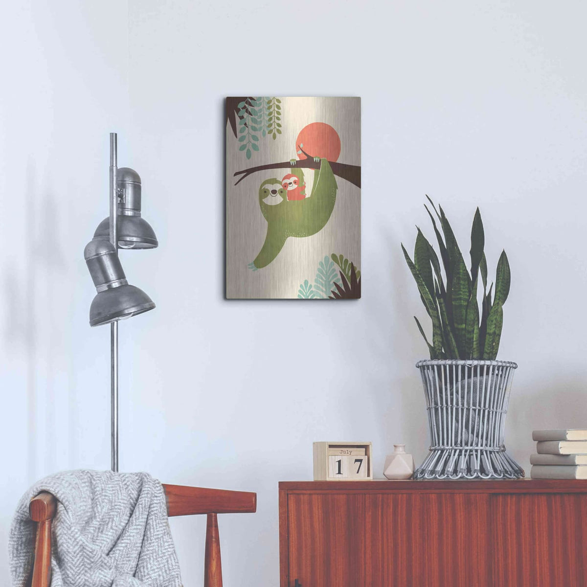 'Mama Sloth' by Jay Fleck – Metal Wall Art, 16x24 room view