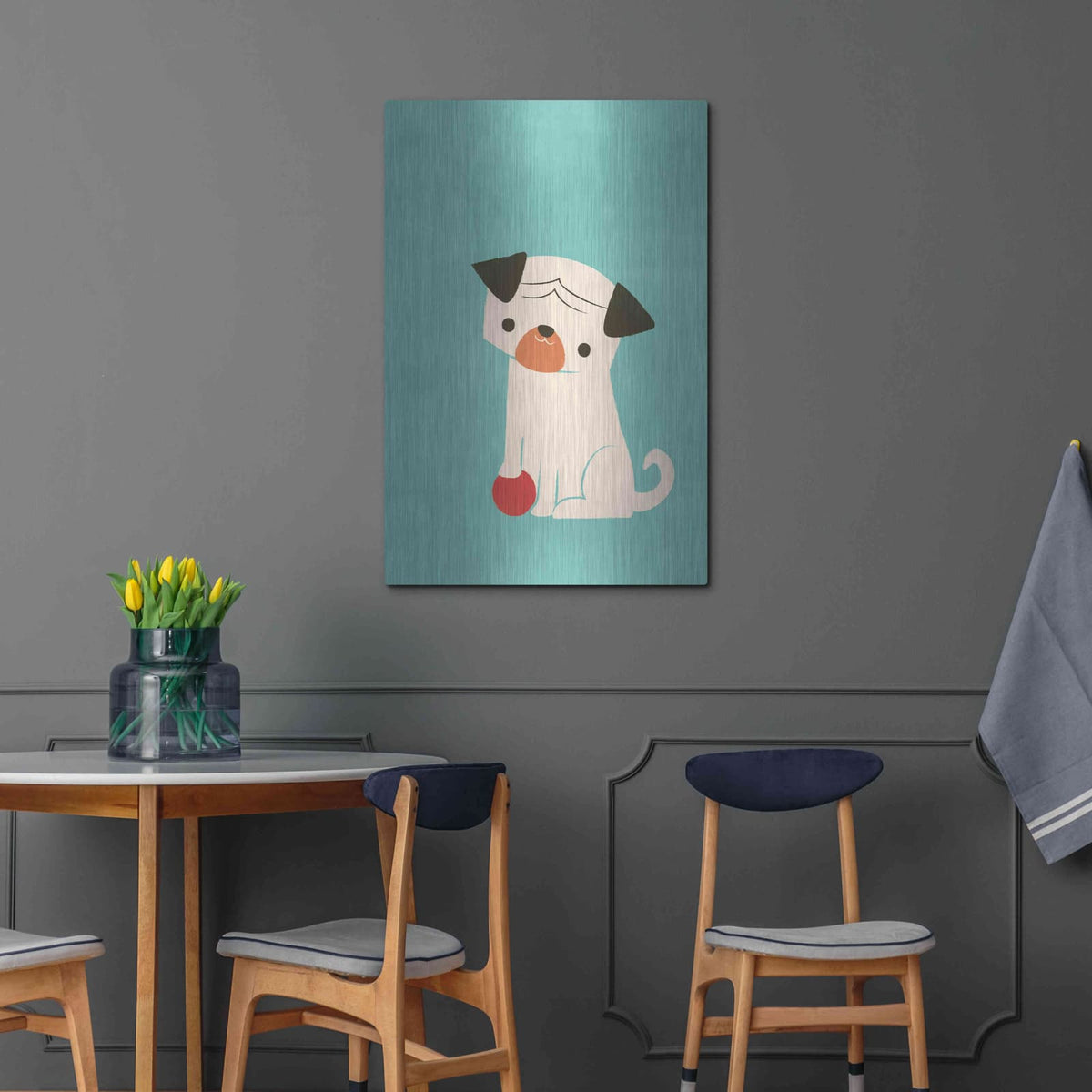 'My Red Ball' by Jay Fleck – Metal Wall Art, 24x36 room view