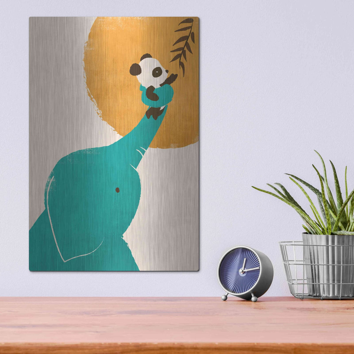 'Panda’s Little Helper' by Jay Fleck – Metal Wall Art, 12x16 room view