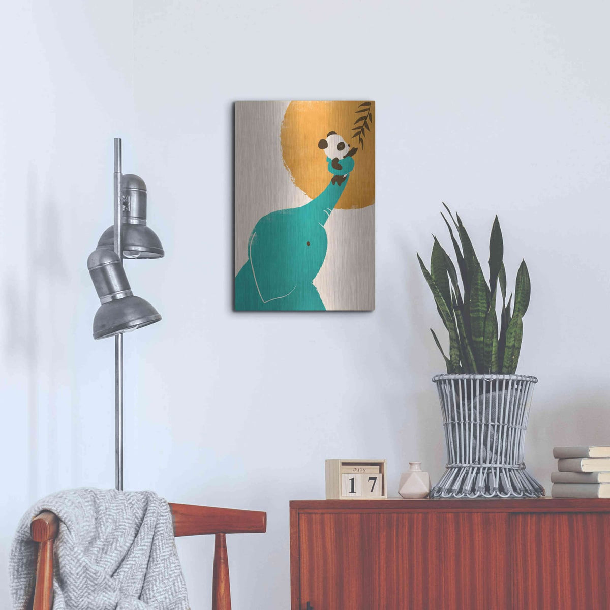'Panda’s Little Helper' by Jay Fleck – Metal Wall Art, 16x24 room view