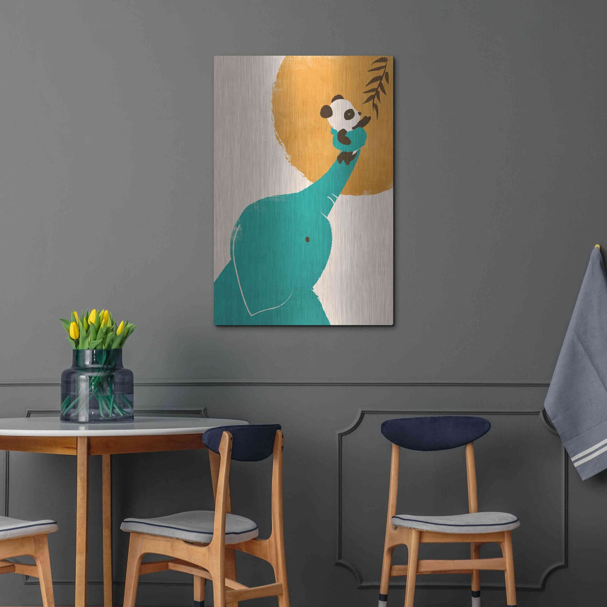 'Panda’s Little Helper' by Jay Fleck – Metal Wall Art, 24x36 room view