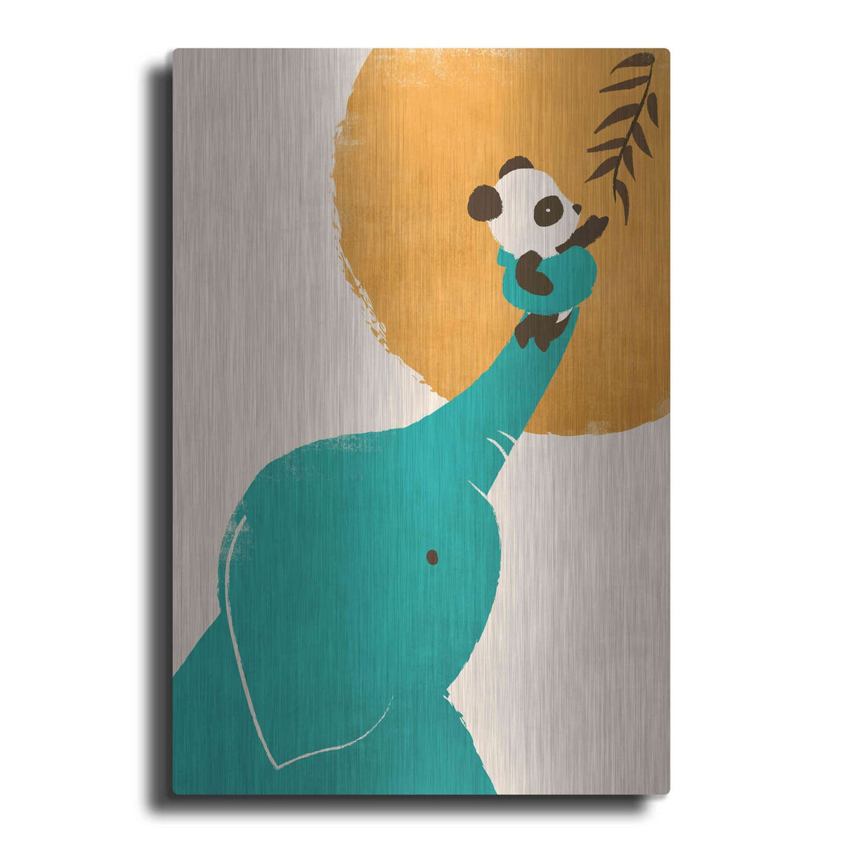 'Panda’s Little Helper' by Jay Fleck – Metal Wall Art