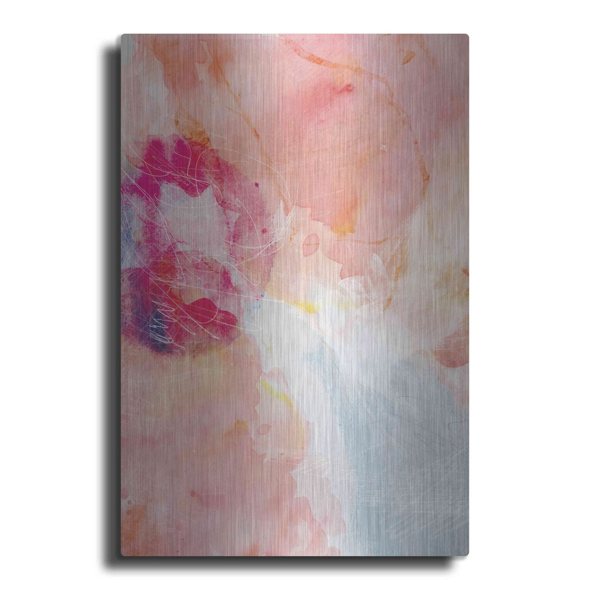 'Abstract Turquoise Pink No. 2' by Louis Duncan – Metal Wall Art