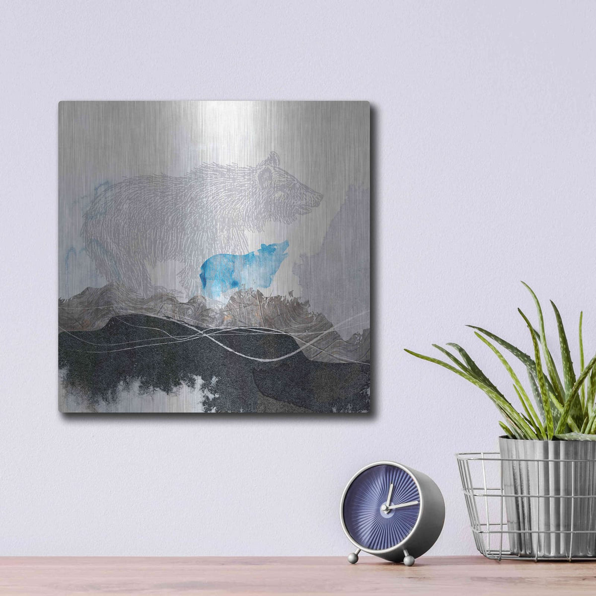 'Bear 1' by Louis Duncan – Metal Wall Art, 12x12 room view