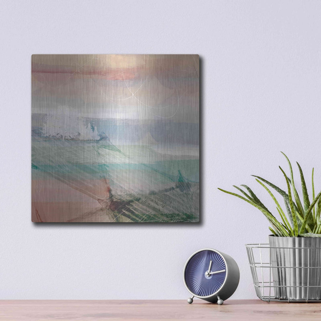 'Crimson Sunset No. 1' by Louis Duncan – Metal Wall Art, 12x12 room view
