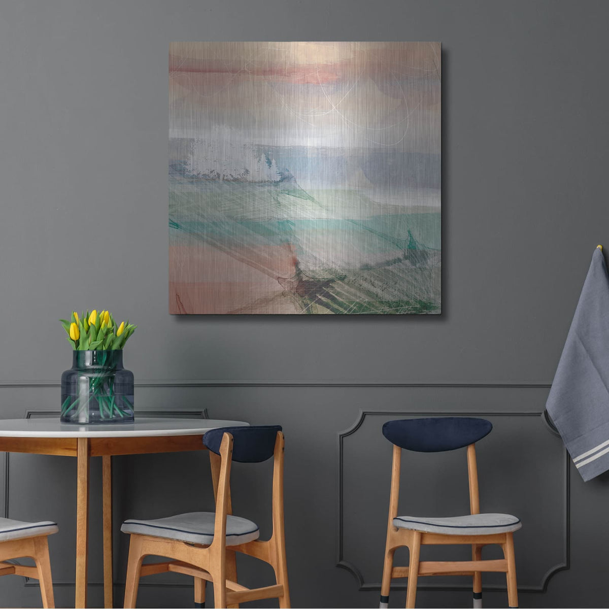 'Crimson Sunset No. 1' by Louis Duncan – Metal Wall Art, 36x36 room view