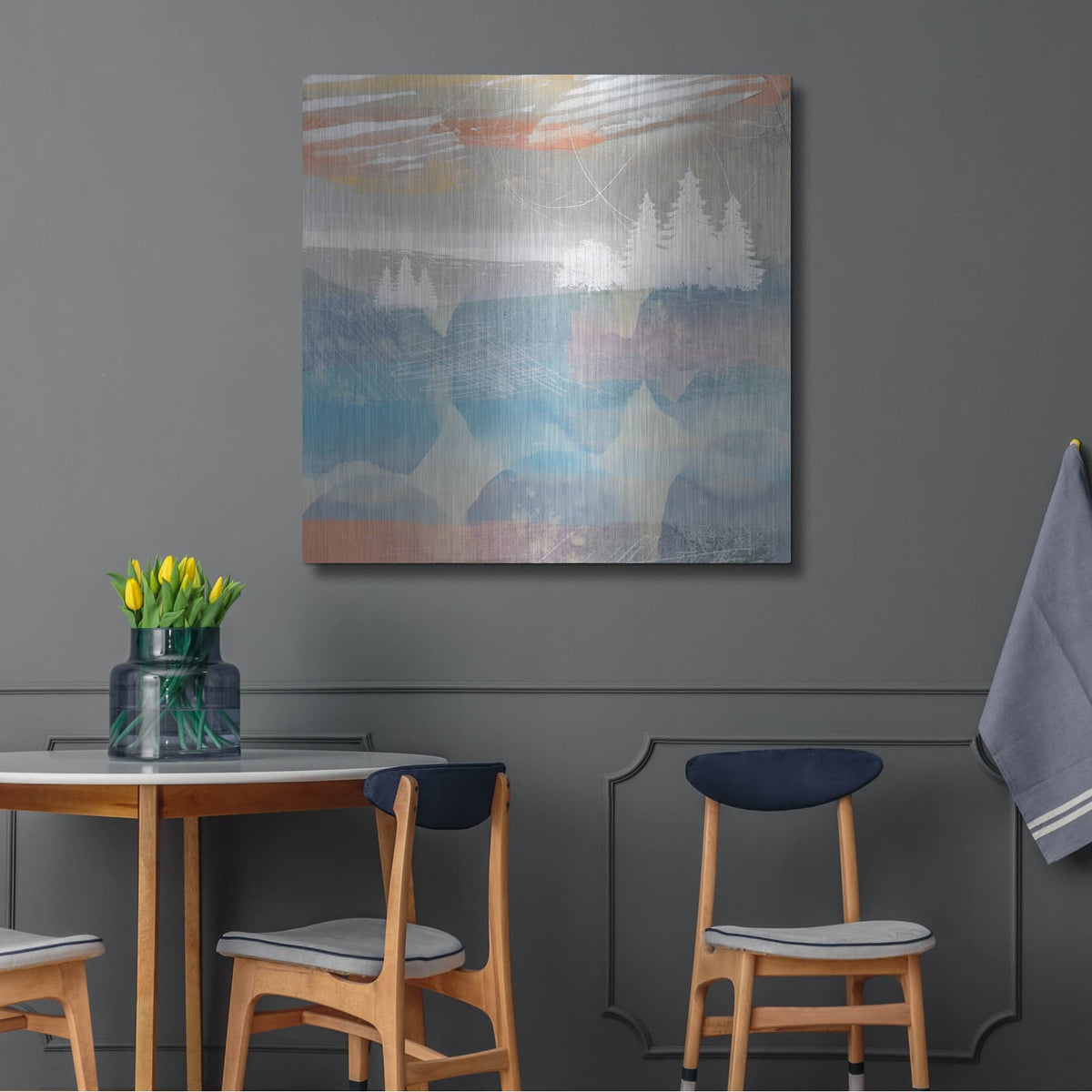'Crimson Sunset No. 2' by Louis Duncan – Metal Wall Art, 36x36 room view